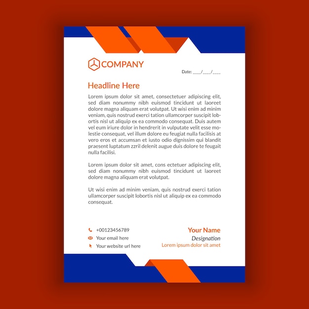 Modern Business Letterhead Template Design