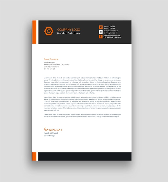 Modern business letterhead template Free vector design