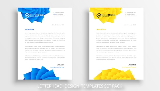 Modern business letterhead template Professional creative letterhead template design for business