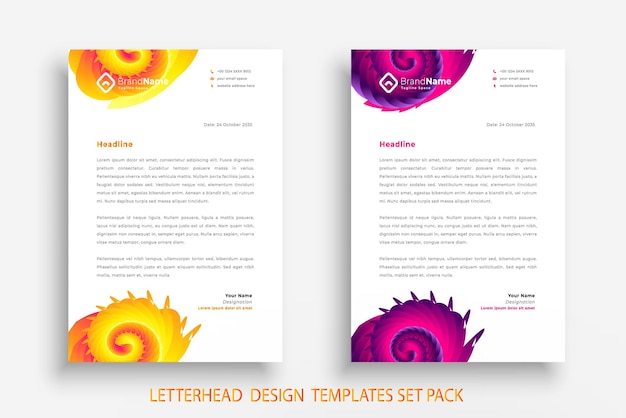 Modern business letterhead template Professional creative letterhead template design for business