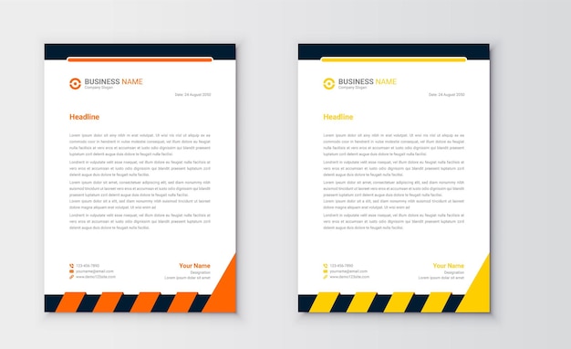 Modern business letterhead template vector