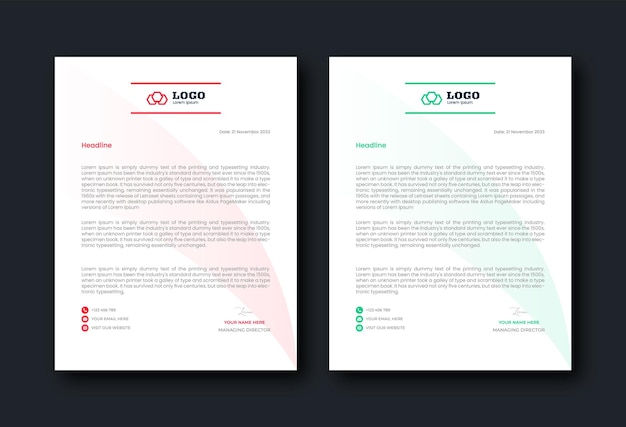 Modern business letterhead template for your business or company