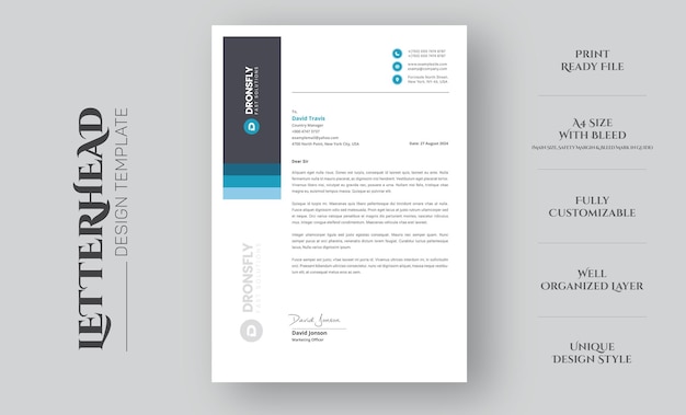 Modern Business Letterhead Template