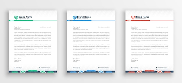 Modern business letterhead template