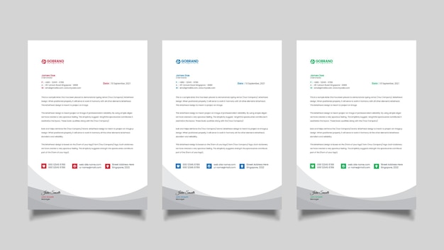 Modern business letterhead template