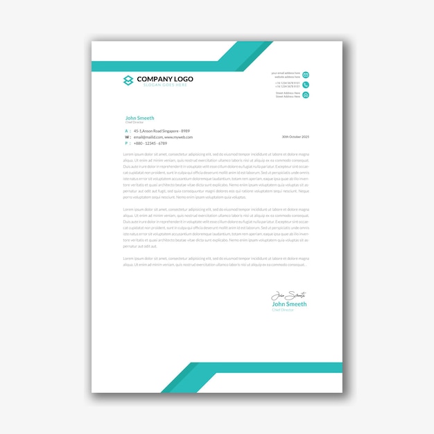 Modern Business Letterhead Template