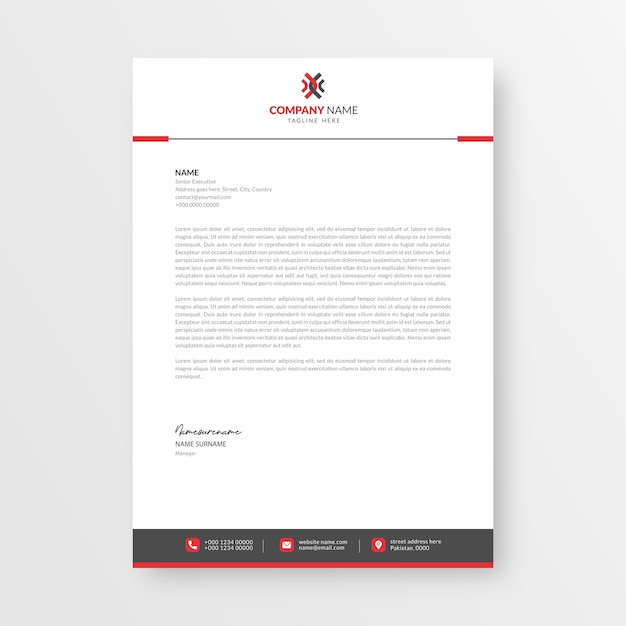 modern business letterhead template