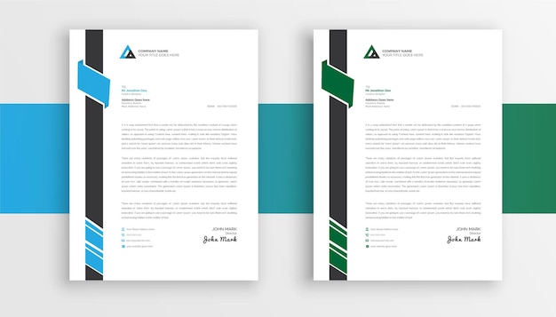 modern business letterhead with creative design