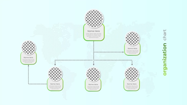 Modern business organization chart and diagram design