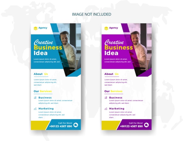 Modern business rack card or dl flyer design templates