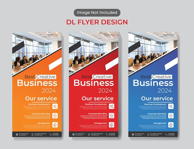 Vector modern business rack card or dl flyer templates design