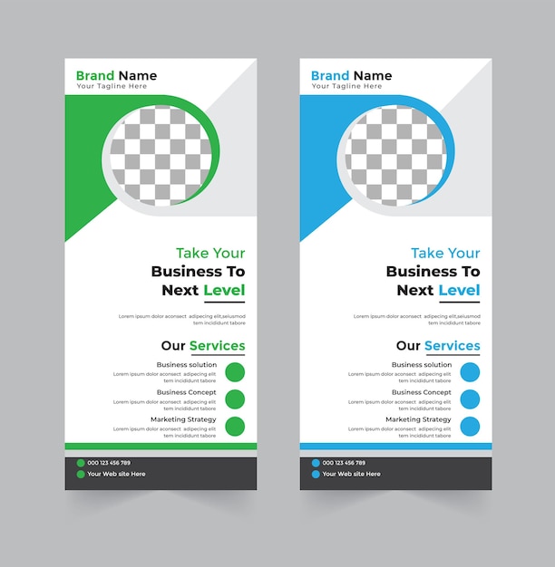 Modern business rack card or dl flyer templates