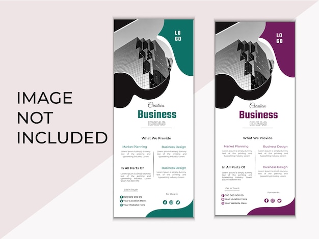 Vector modern business roll up banner design template