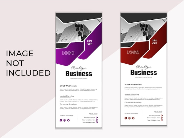 Vector modern business roll up banner design template