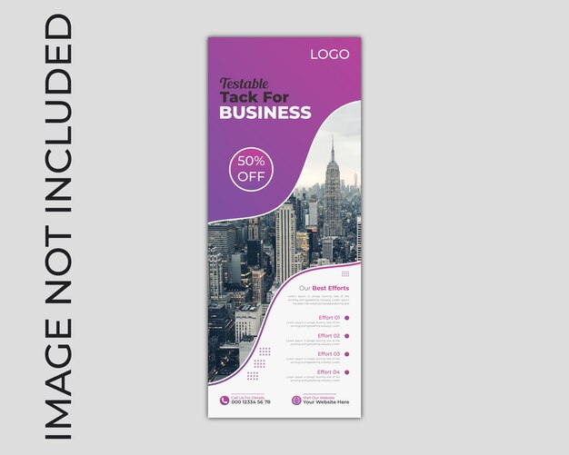 Vector modern business roll up banner template design