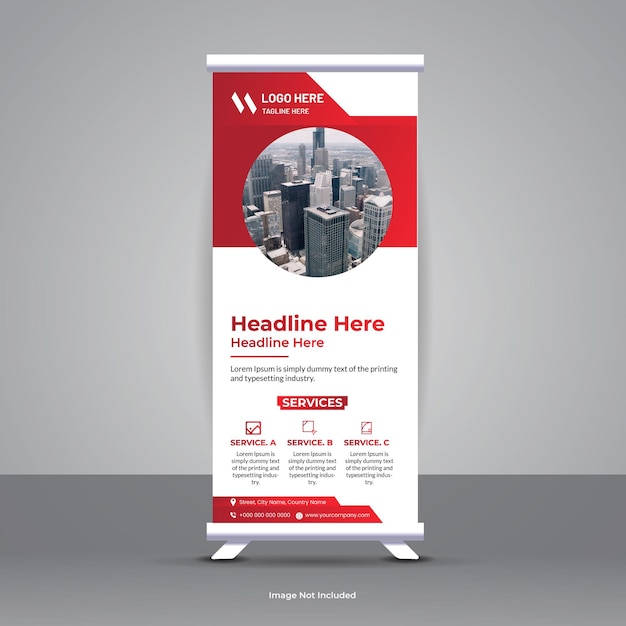 Modern business roll up banner