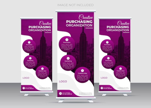 Modern business Roll up or stand banner design