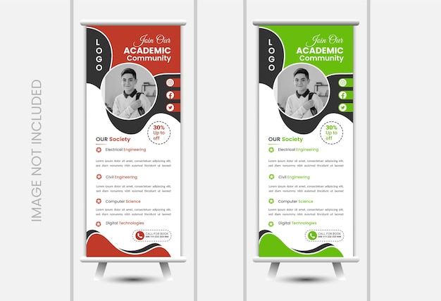 modern business rollup banner design template