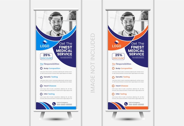 modern business rollup banner design template