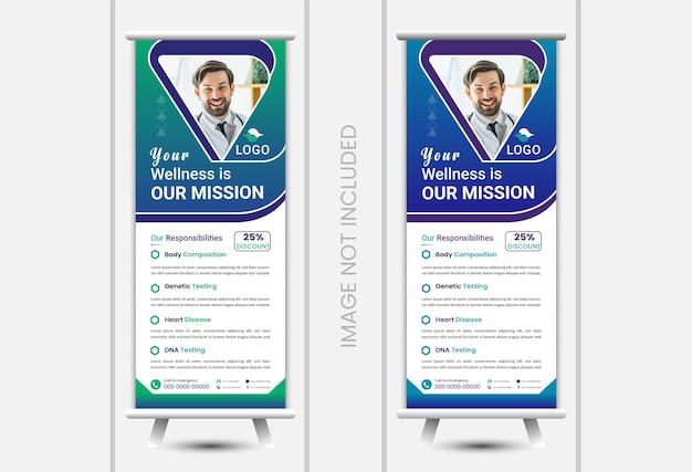 modern business rollup banner design template