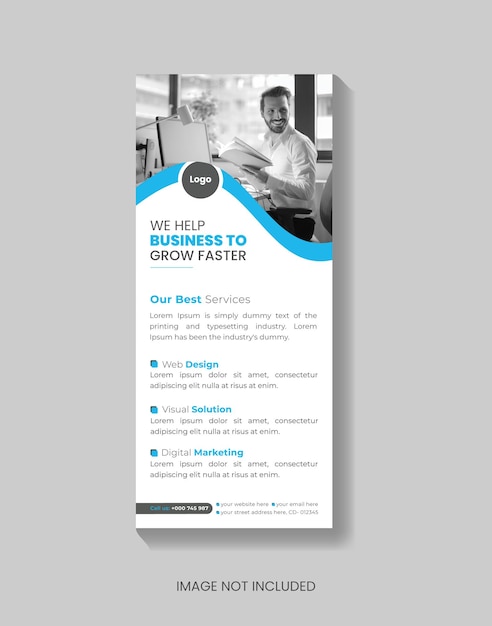 Modern business rollup banner template display standee for presentation purpose