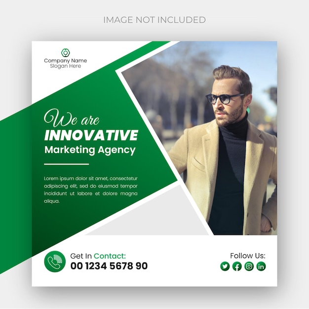 Modern business social media instagram post design template