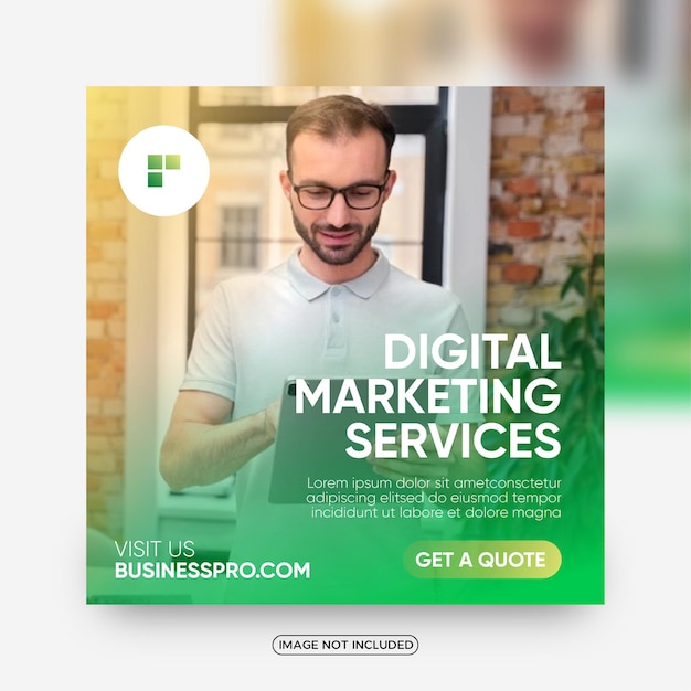 Modern Business solutions company social media post templates