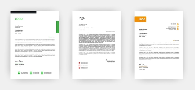 Modern Business Style  Letterhead Template Design