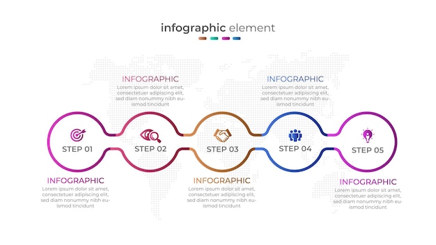 Modern business timeline infographic diagram