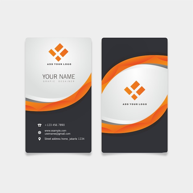 Modern Bussines Card orange