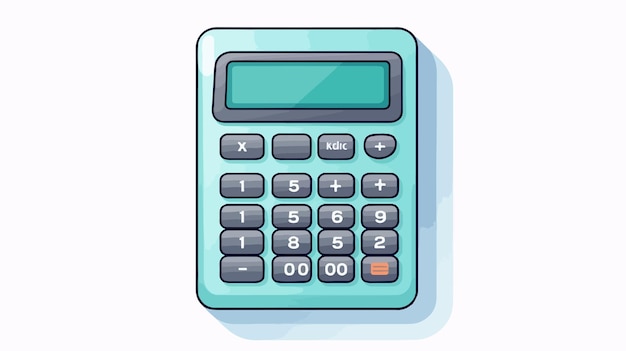 Modern Calculator Icon in Thin Line Style Isolated