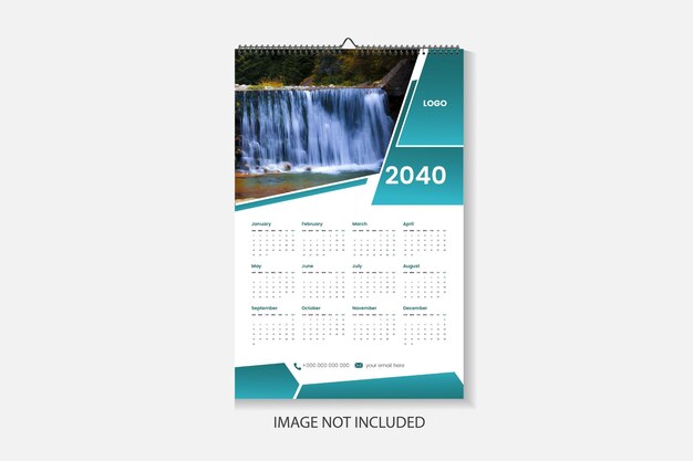 Modern calendar design vector template