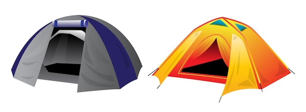 Modern camping tent for travel and summer holiday.