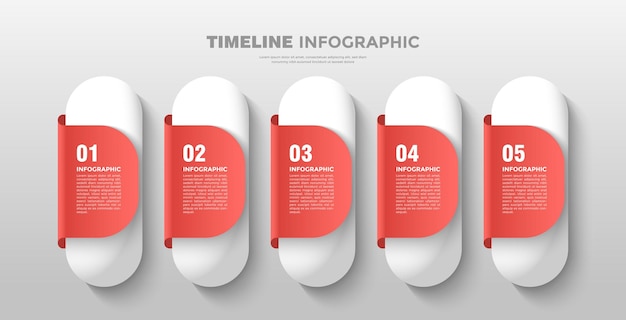 modern capsule timeline business infographic template