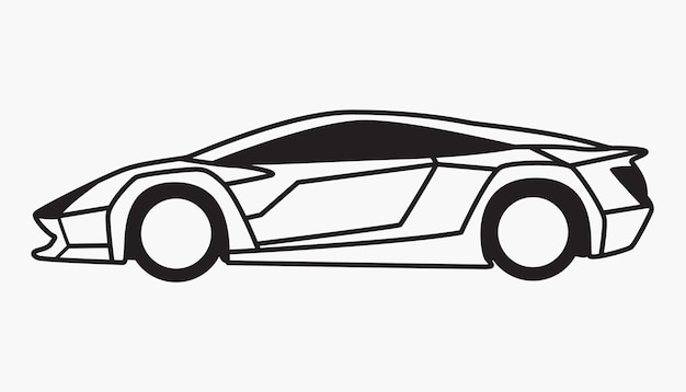 modern car line art silhouette vehicles