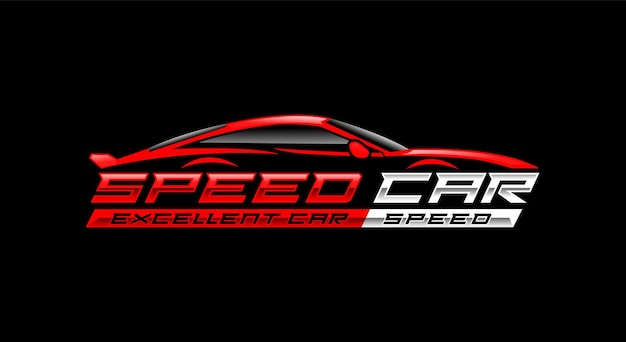 Modern car speed logo design