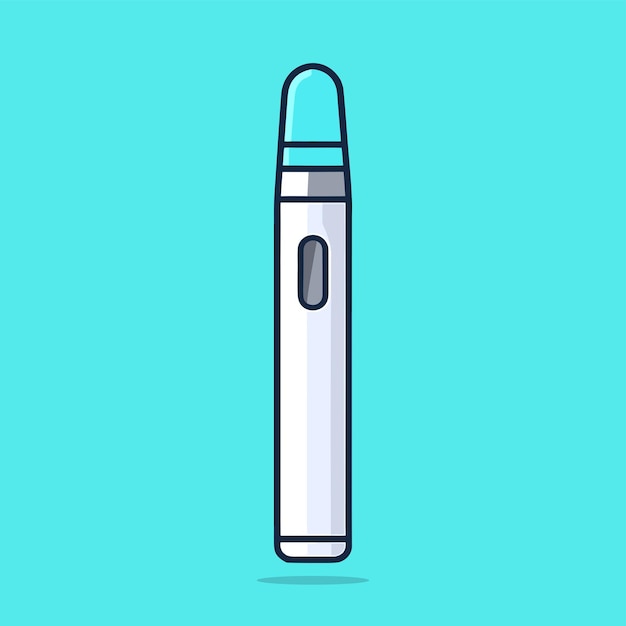 Modern cartoon electric toothbrush vector illustration