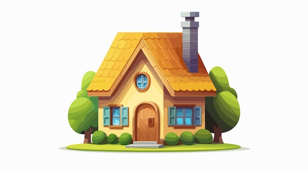 Vector modern cartoon house icon vector illustration