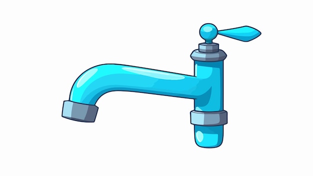 Vector modern cartoon vector illustration of water faucet isolated icon