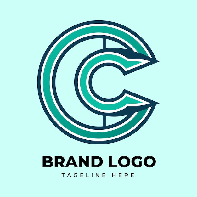 Vector modern cc monogram corporate logo design