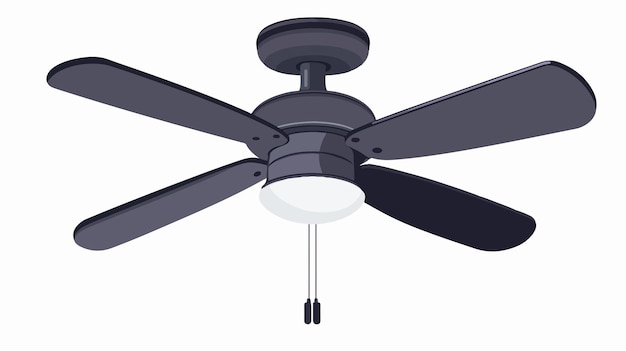 Vector modern ceiling fan vector illustration for graphic design projects