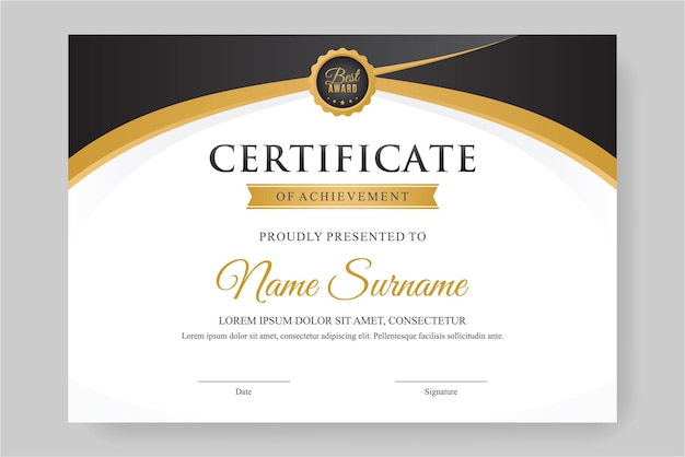 Modern Certificate Design Template