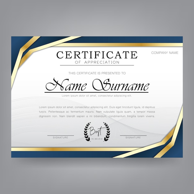 Modern Certificate Design Template