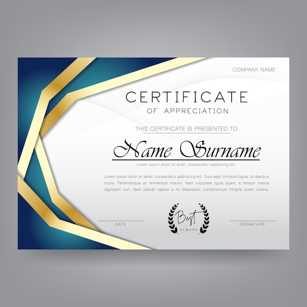 Modern Certificate Design Template