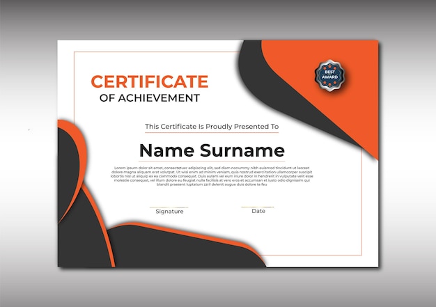 Modern Certificate diploma appreciation