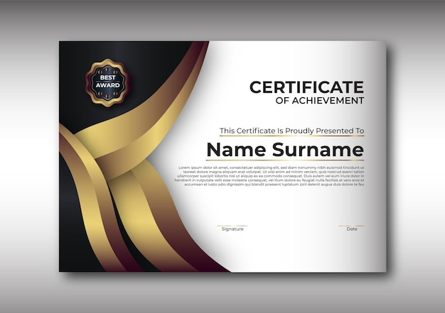 Modern Certificate diploma template