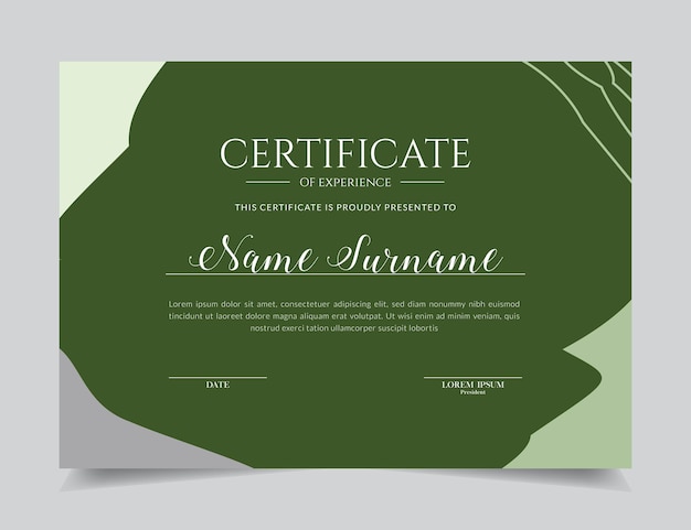 Modern Certificate Template Vector Design Layout for Print, Elegant Blank Certificate for Diploma