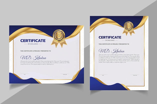 Modern certificate template