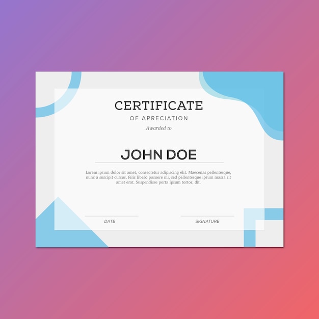 Modern Certificate Template