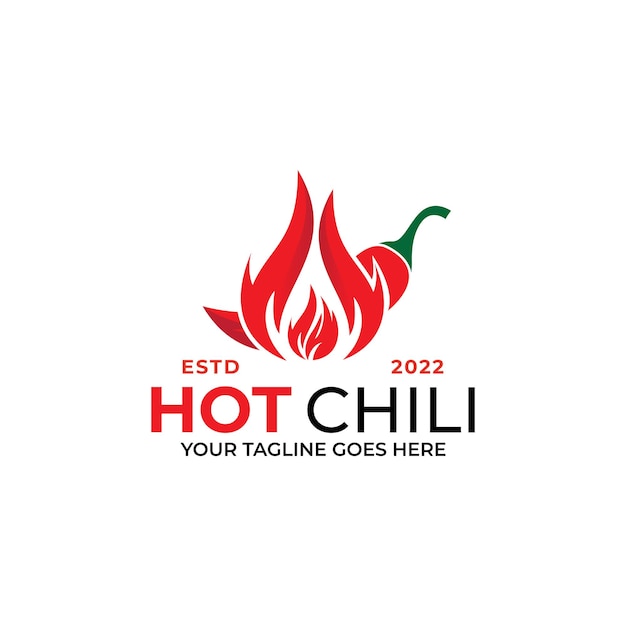 modern chile logo design template hot chile logo design concept